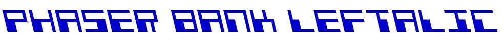 Phaser Bank Leftalic шрифт